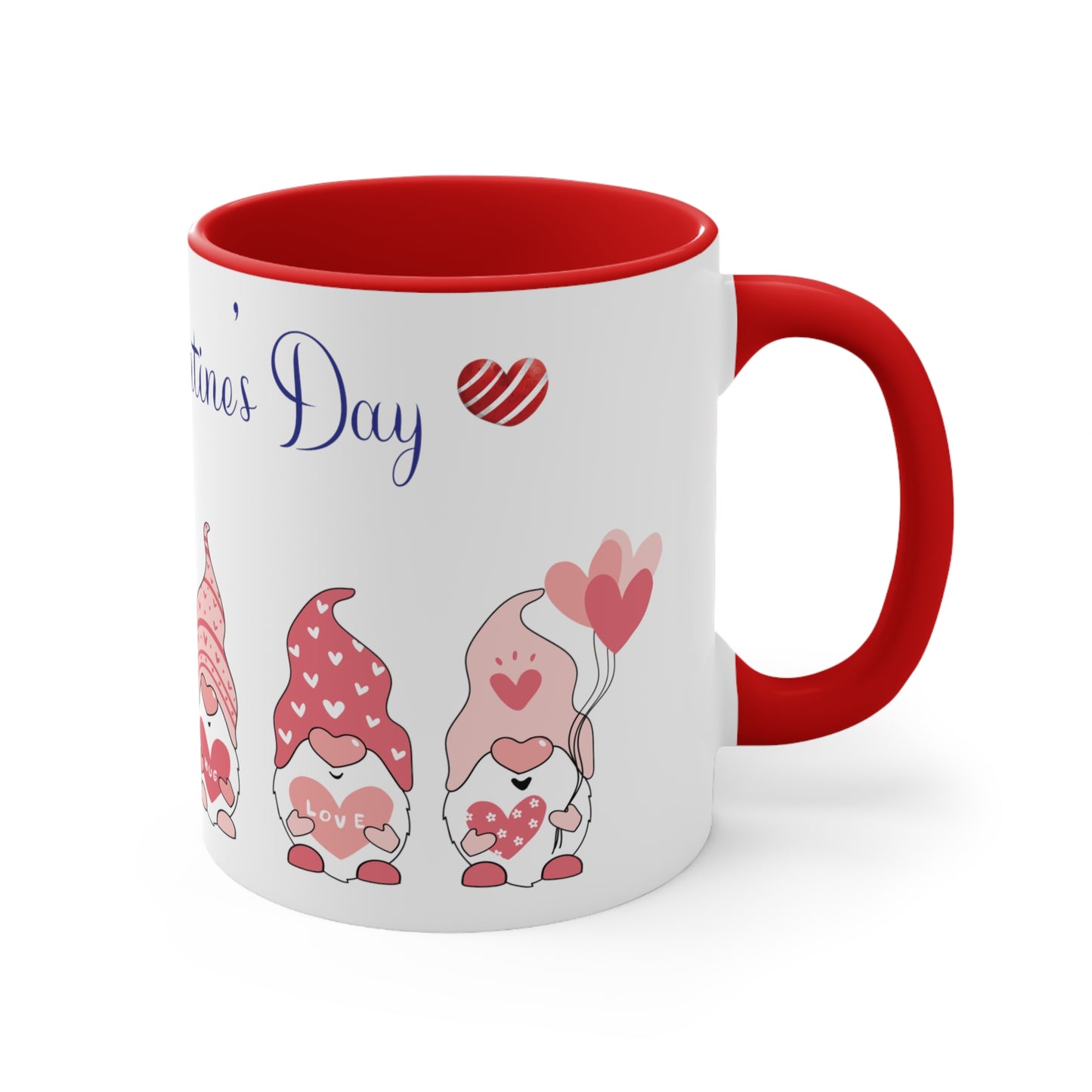Valentine's Day Coffee Mug, Gnome Mug, Gnome Coffee Mug,  Happy Valentine's Day Mug, Valentine's Gnome Mug, Ceramic Mug 11oz