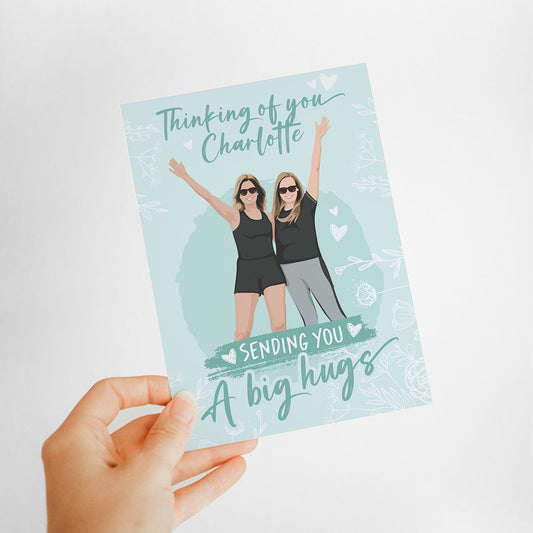 Personalized Hand-Drawn Thinking of You Card
