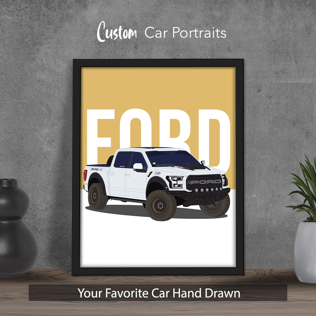 Custom Cartoonized Photo Car Portrait