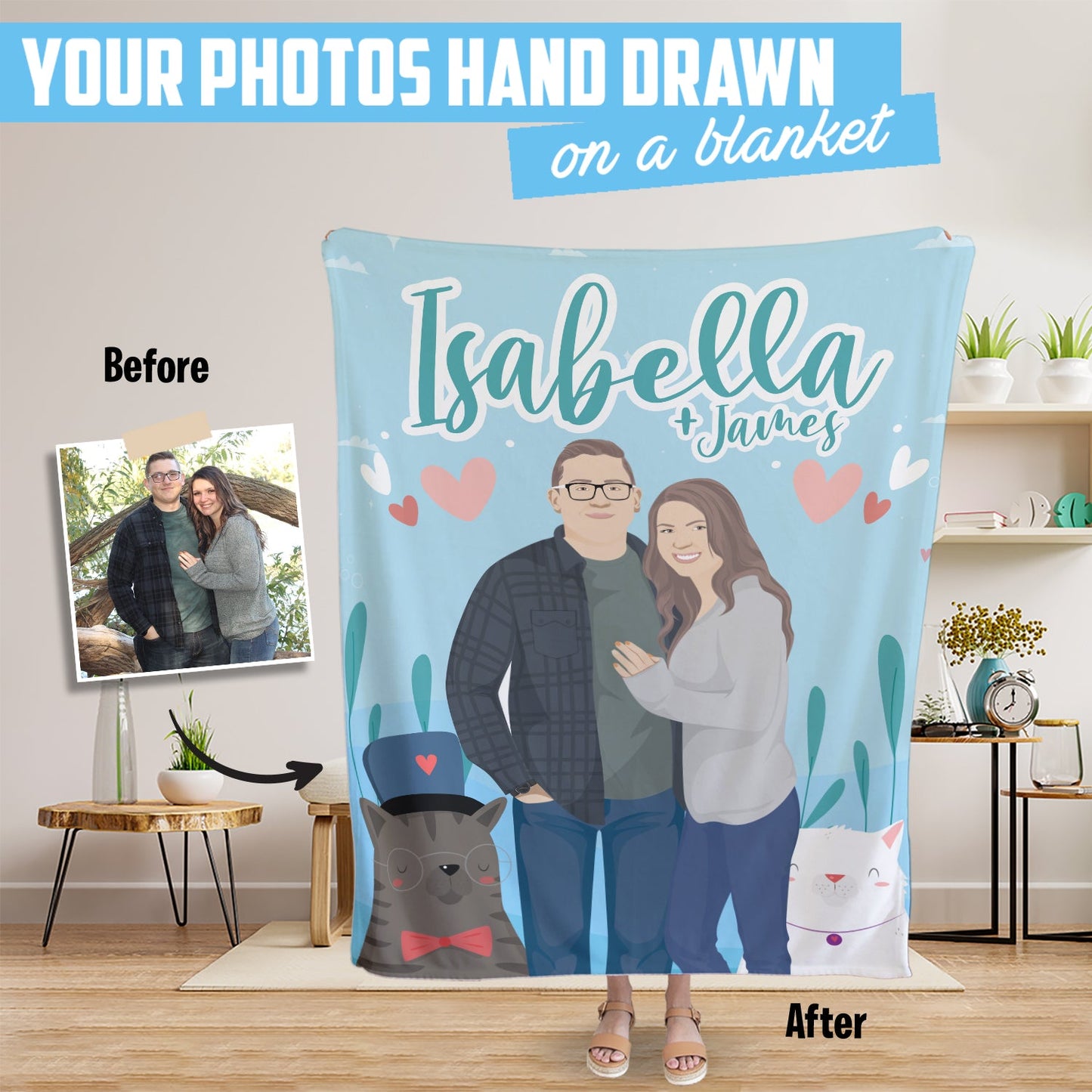 Personalized Custom Blanket for Girlfriend