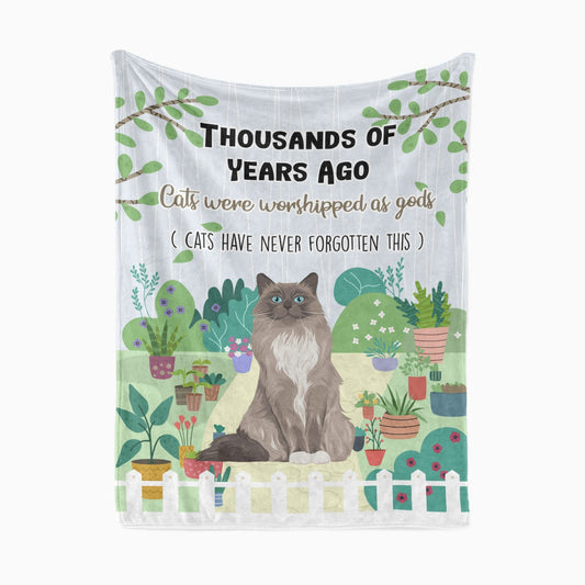 Personalized Hand-Drawn Funny Cat Blanket