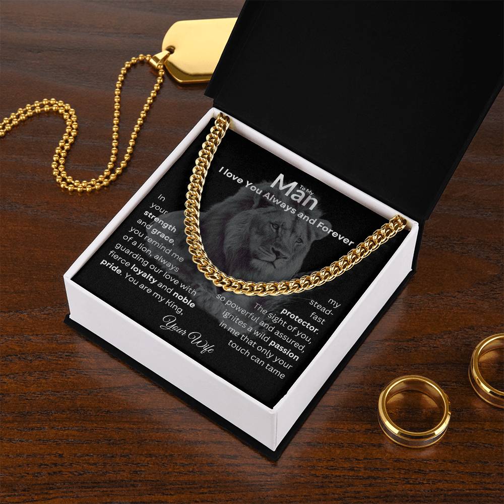 To My Man Cuban Link Chain - Wild Passion Only You Can Tame