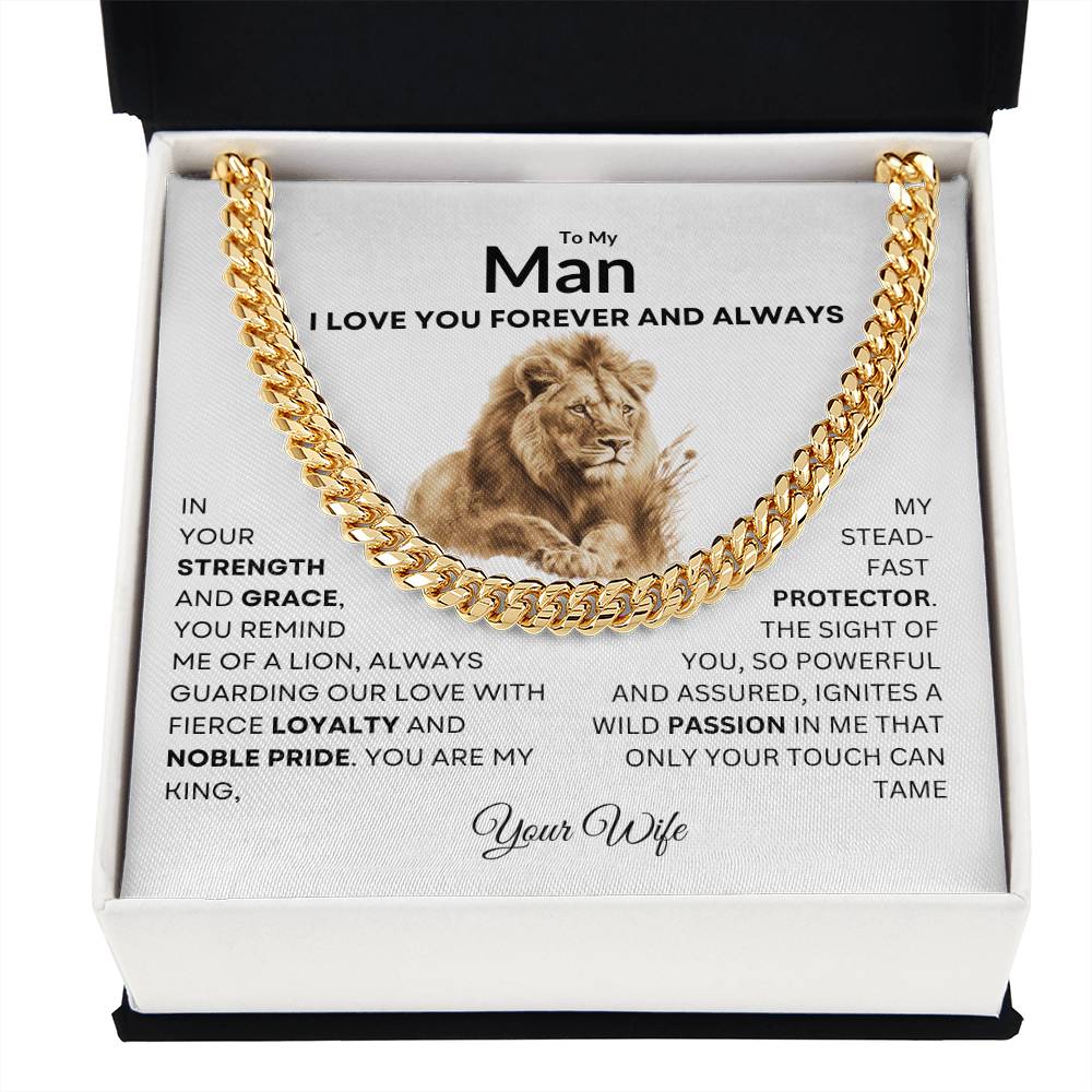 To My Man Cuban Link Chain - Wild Passion Only You Can Tame
