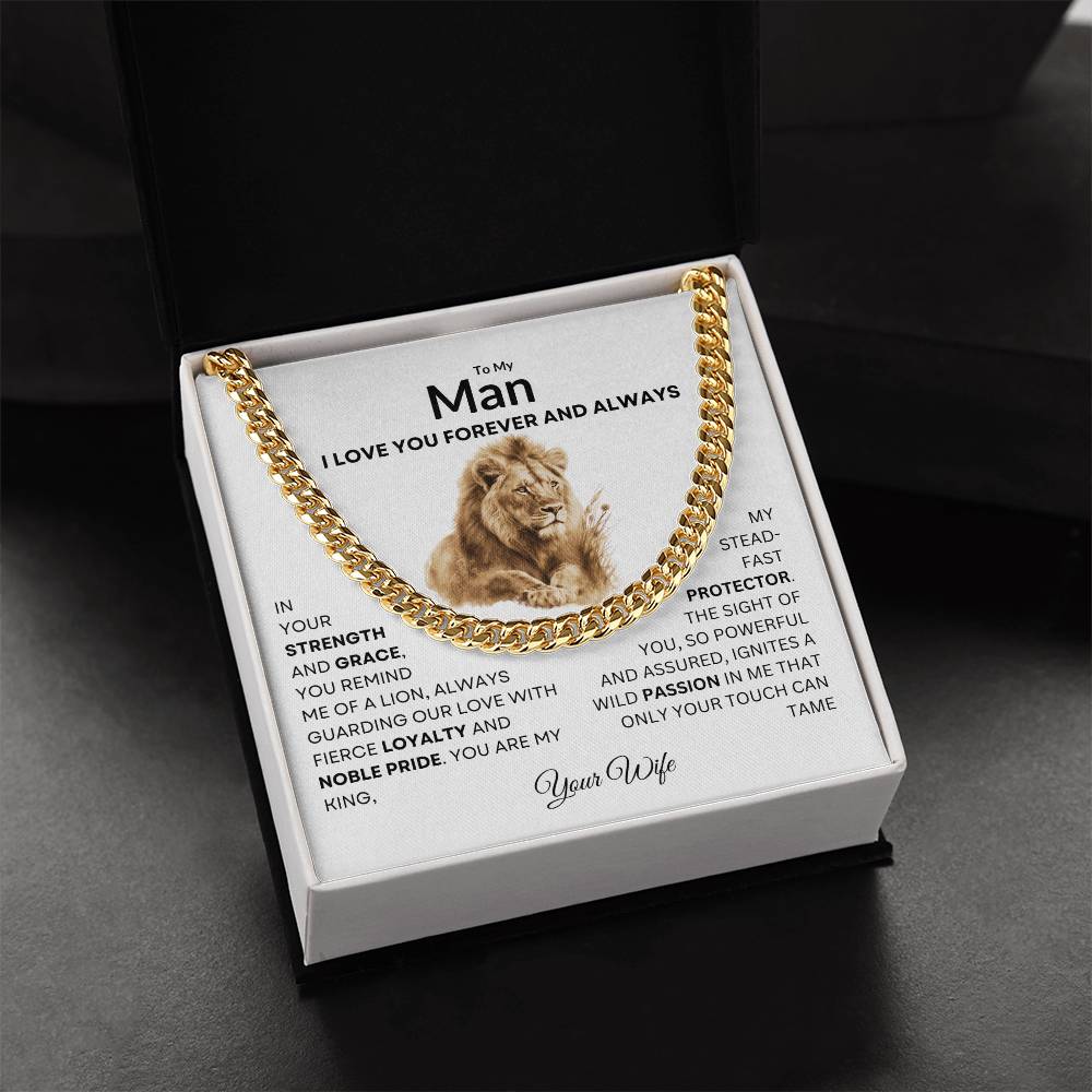To My Man Cuban Link Chain - Wild Passion Only You Can Tame