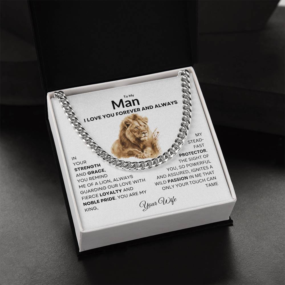 To My Man Cuban Link Chain - Wild Passion Only You Can Tame
