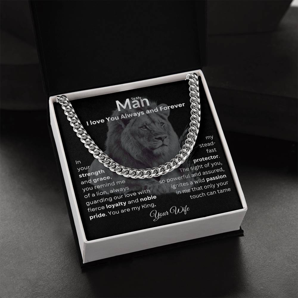 To My Man Cuban Link Chain - Wild Passion Only You Can Tame