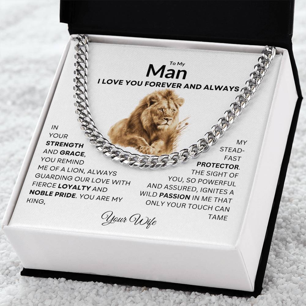 To My Man Cuban Link Chain - Wild Passion Only You Can Tame
