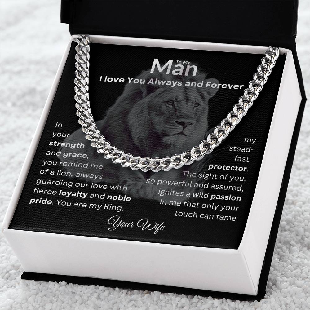 To My Man Cuban Link Chain - Wild Passion Only You Can Tame