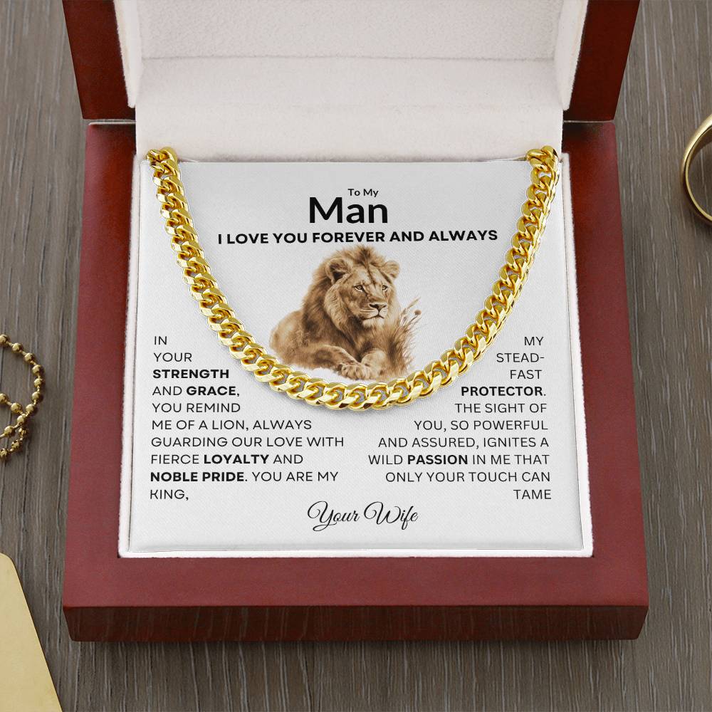 To My Man Cuban Link Chain - Wild Passion Only You Can Tame