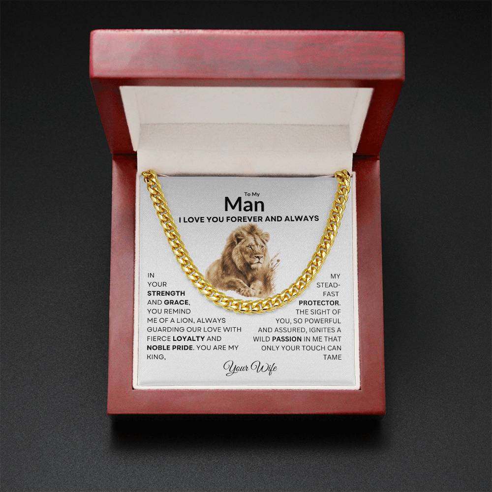 To My Man Cuban Link Chain - Wild Passion Only You Can Tame