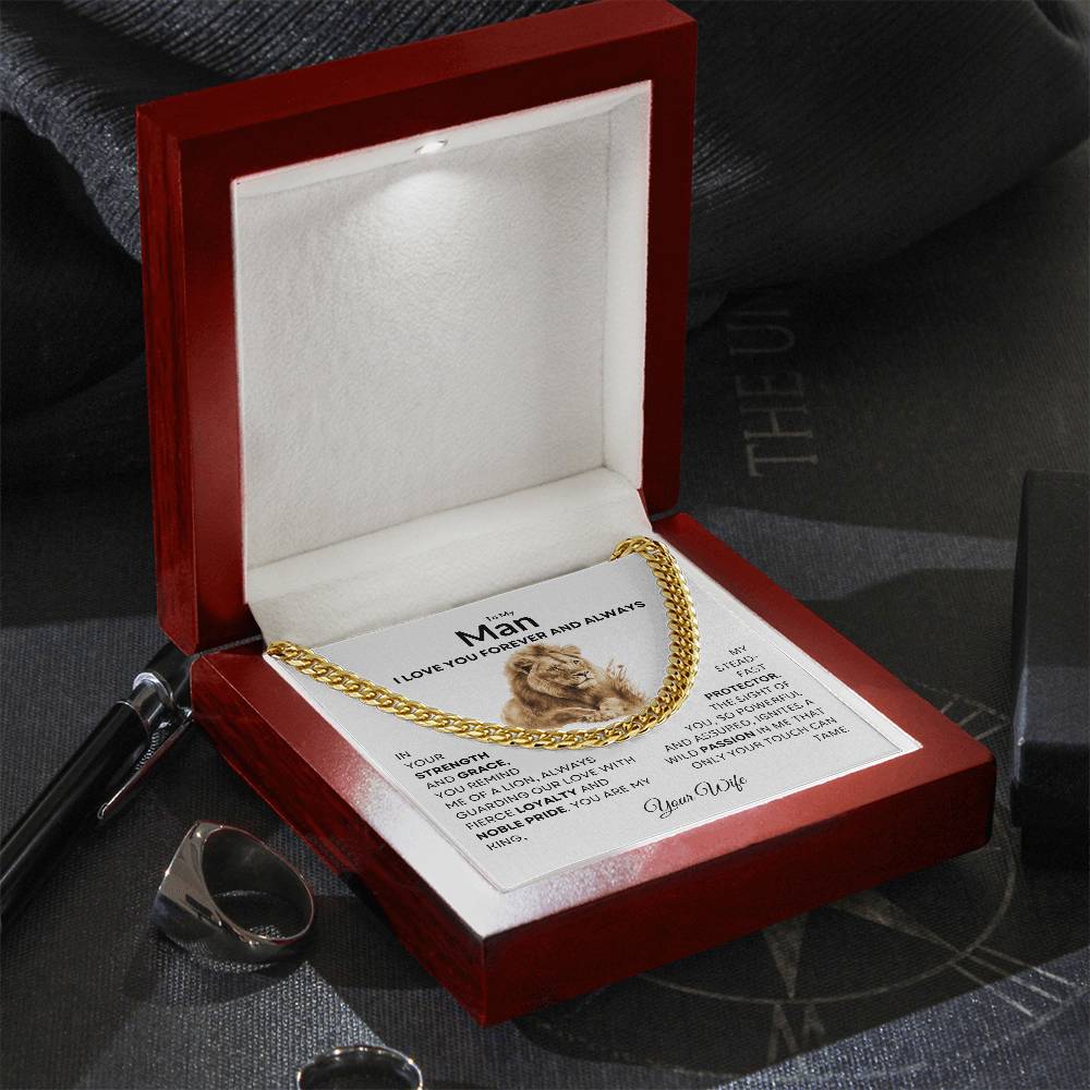 To My Man Cuban Link Chain - Wild Passion Only You Can Tame
