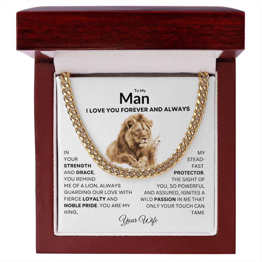 To My Man Cuban Link Chain - Wild Passion Only You Can Tame