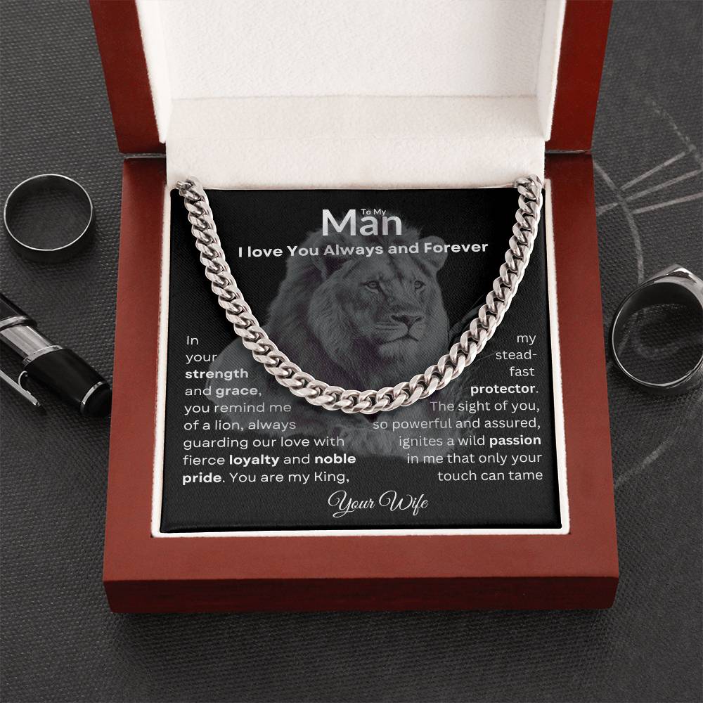 To My Man Cuban Link Chain - Wild Passion Only You Can Tame