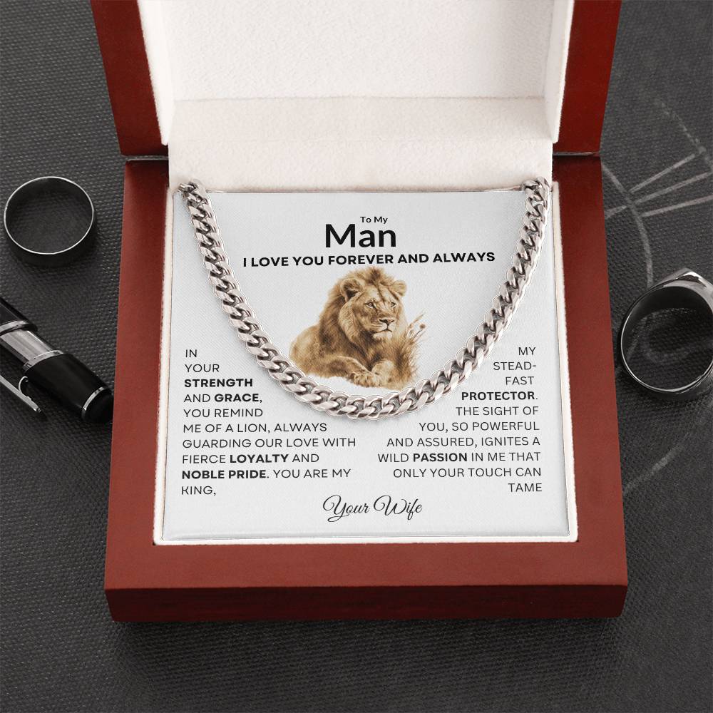 To My Man Cuban Link Chain - Wild Passion Only You Can Tame