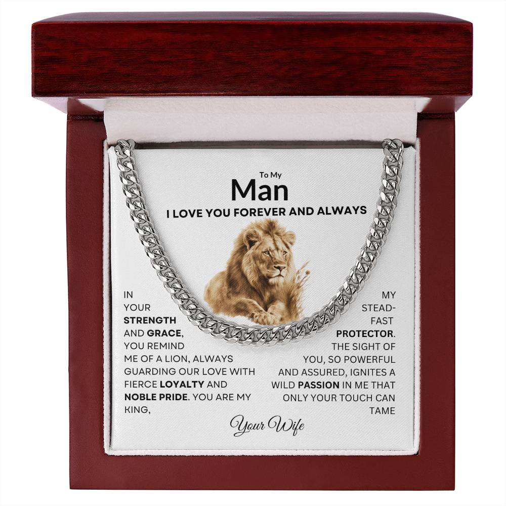 To My Man Cuban Link Chain - Wild Passion Only You Can Tame