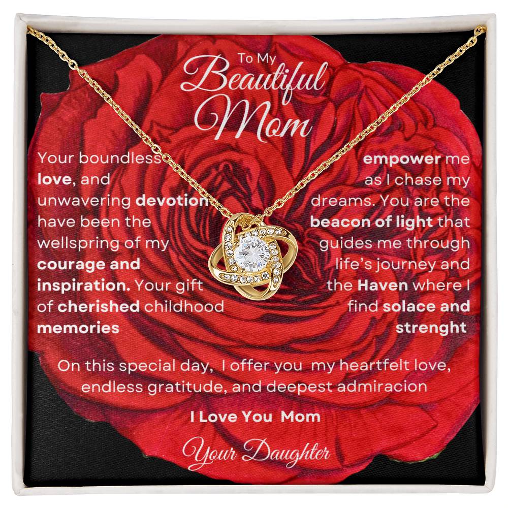 Love Knot Necklace For Mom - Wellspring Of Courage And Inspiration