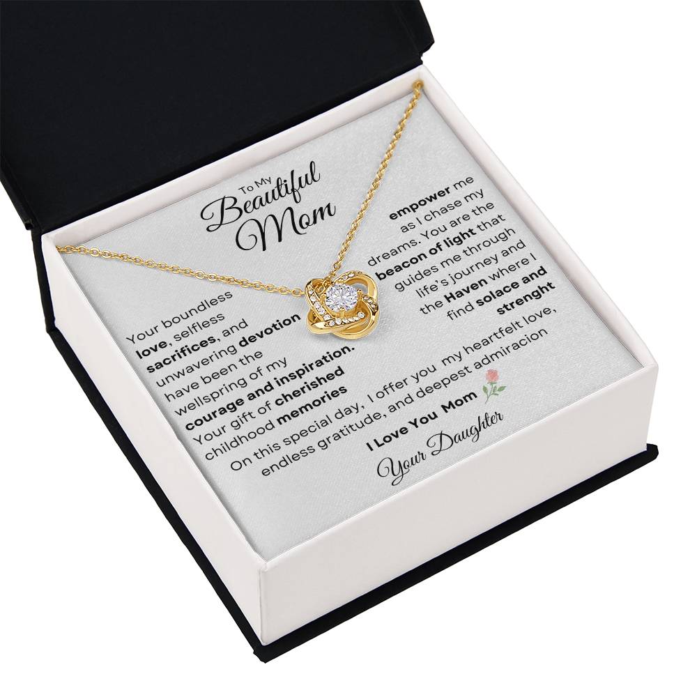Love knot Necklace for Mom - On This Special Day
