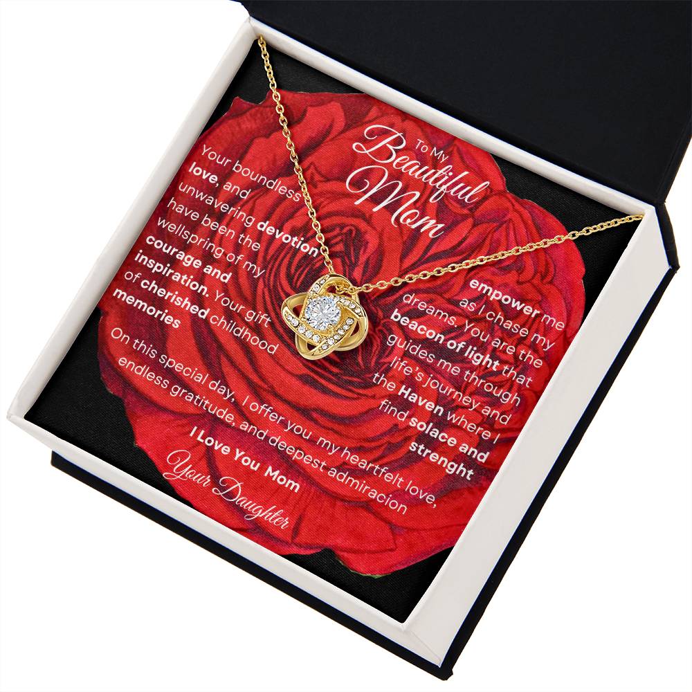 Love Knot Necklace For Mom - Wellspring Of Courage And Inspiration