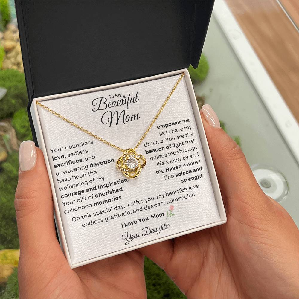Love knot Necklace for Mom - On This Special Day