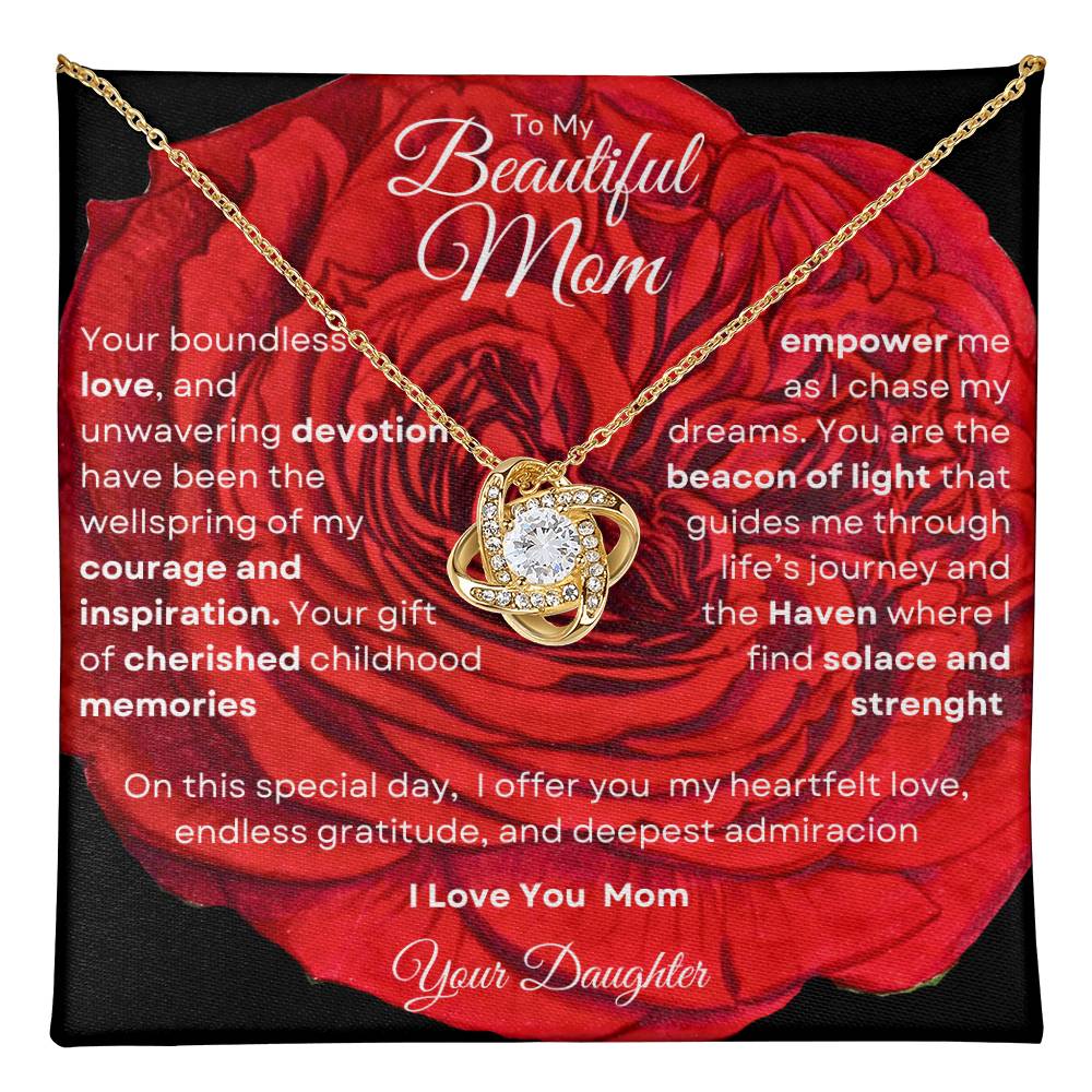 Love Knot Necklace For Mom - Wellspring Of Courage And Inspiration