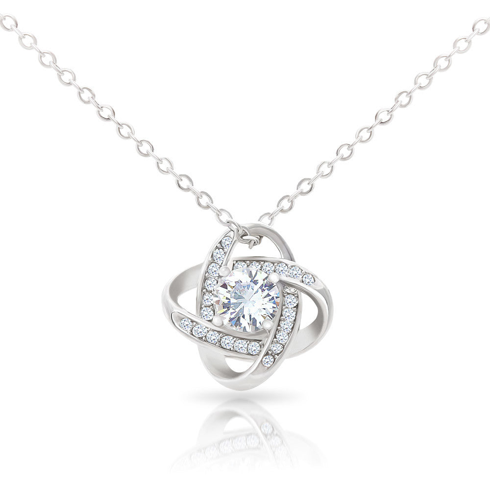 To My Beautiful Daughter - This Old Lioness Love Knot Necklace 3