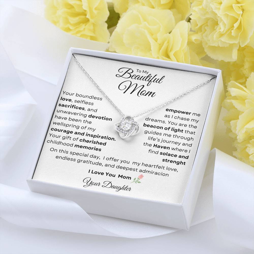 Love knot Necklace for Mom - On This Special Day