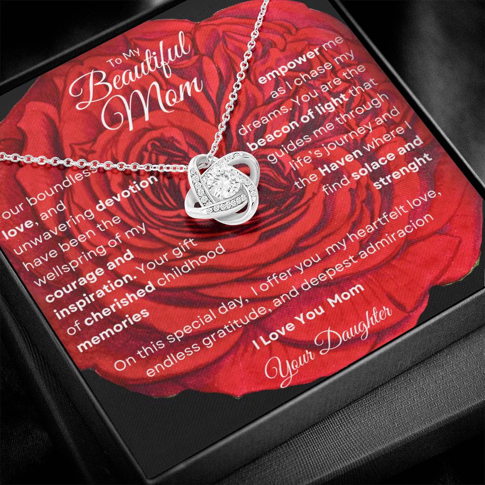 Love Knot Necklace For Mom - Wellspring Of Courage And Inspiration