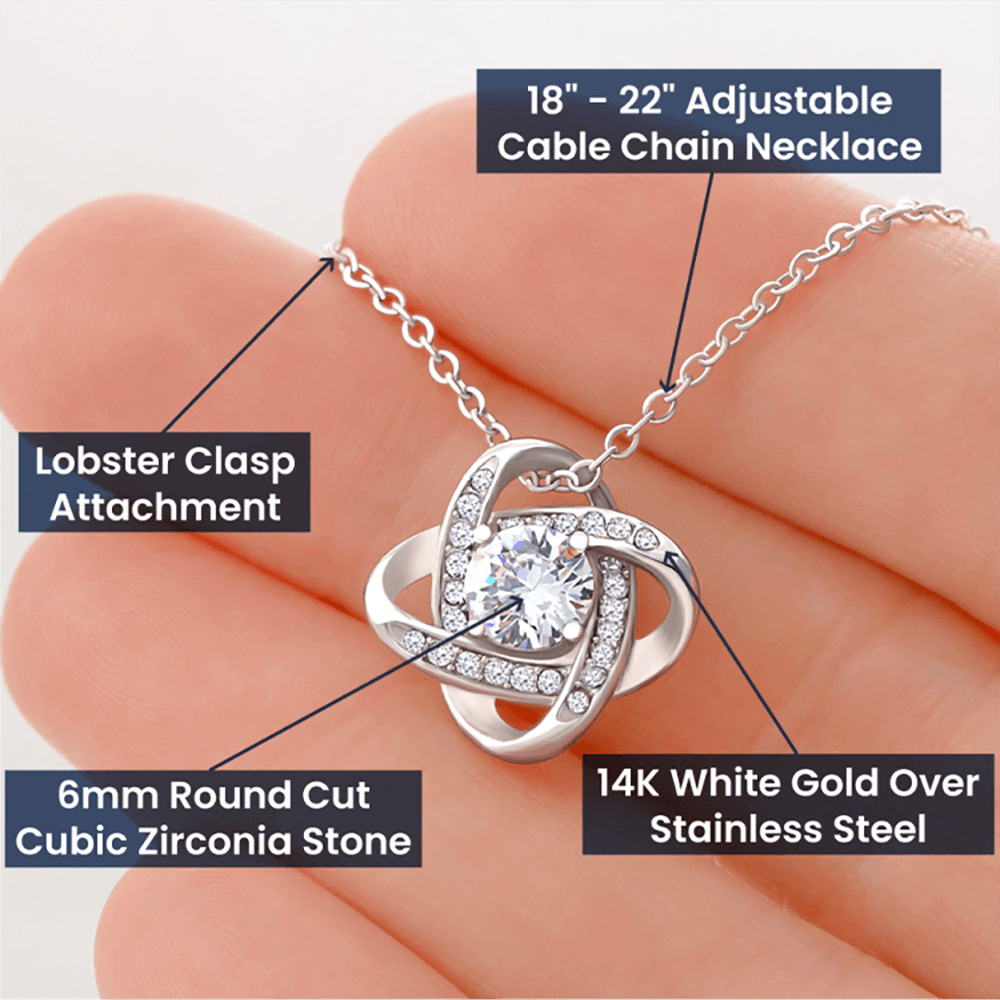 To My Beautiful Daughter - This Old Lioness Love Knot Necklace