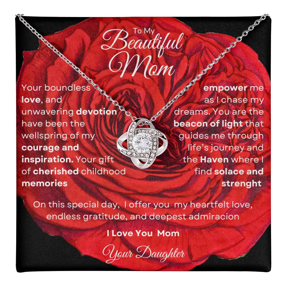 Love Knot Necklace For Mom - Wellspring Of Courage And Inspiration