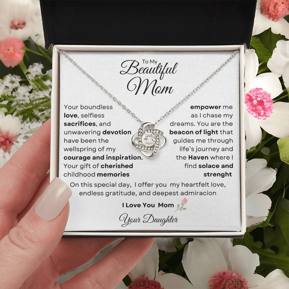 Love knot Necklace for Mom - On This Special Day