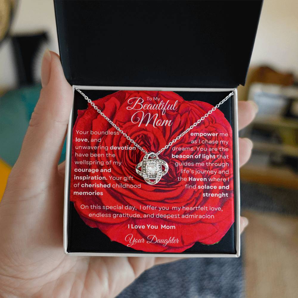 Love Knot Necklace For Mom - Wellspring Of Courage And Inspiration