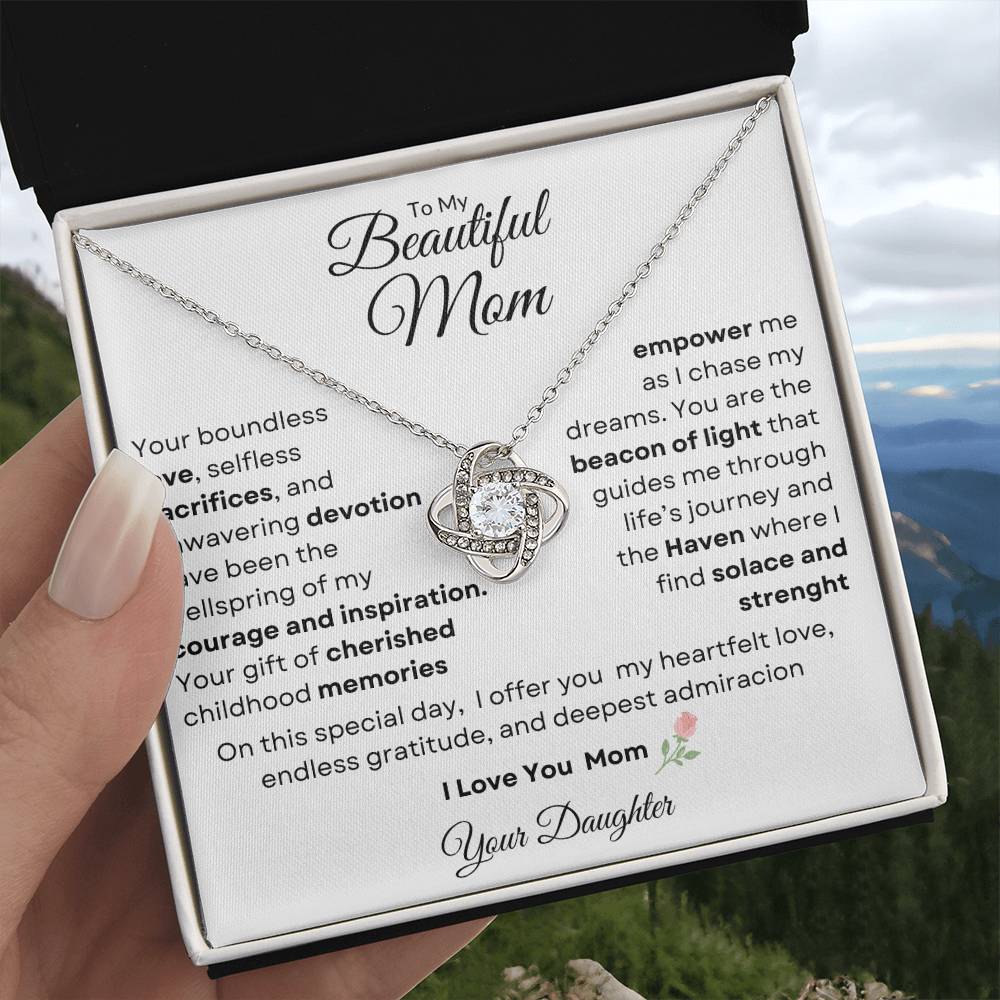 Love knot Necklace for Mom - On This Special Day