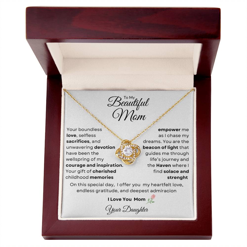 Love knot Necklace for Mom - On This Special Day