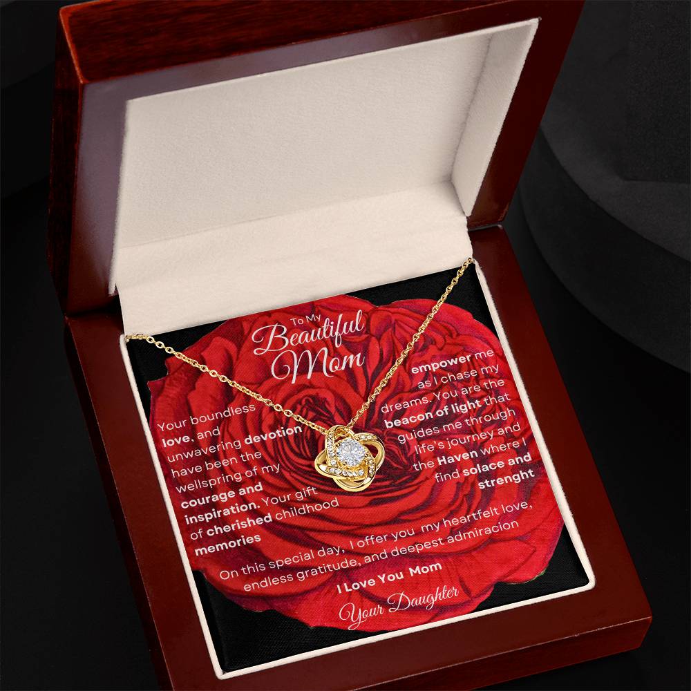Love Knot Necklace For Mom - Wellspring Of Courage And Inspiration
