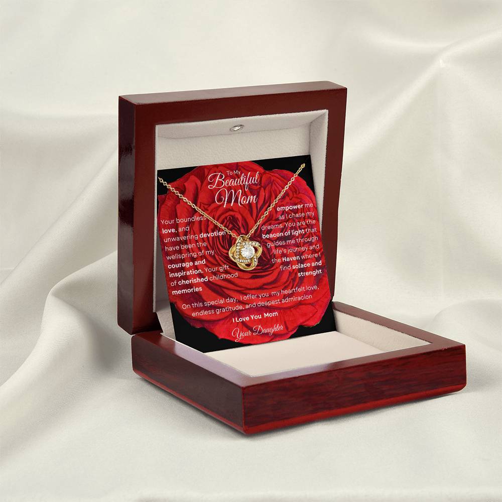 Love Knot Necklace For Mom - Wellspring Of Courage And Inspiration