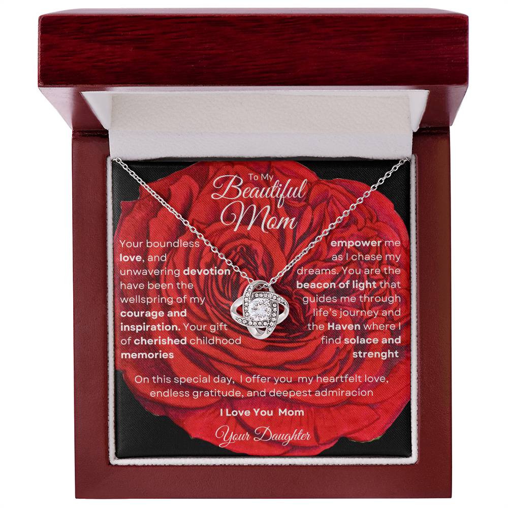 Love Knot Necklace For Mom - Wellspring Of Courage And Inspiration