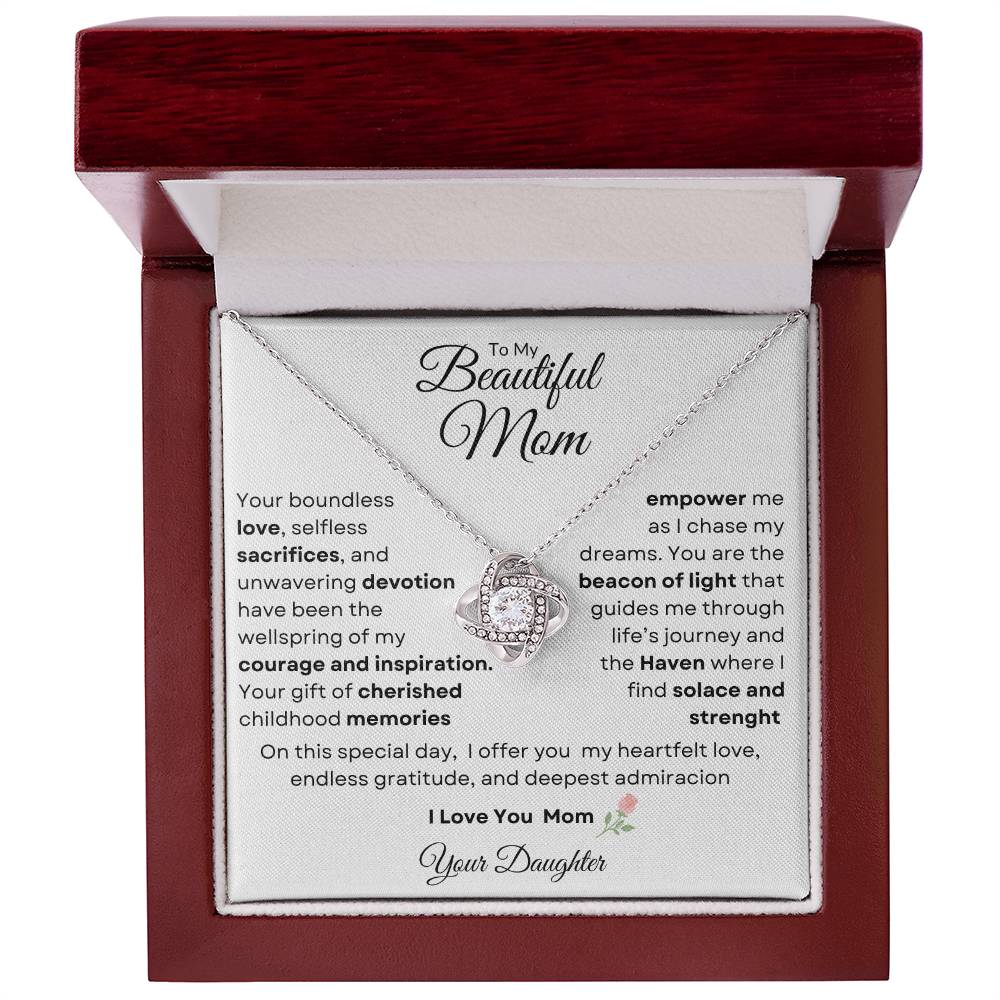 Love knot Necklace for Mom - On This Special Day