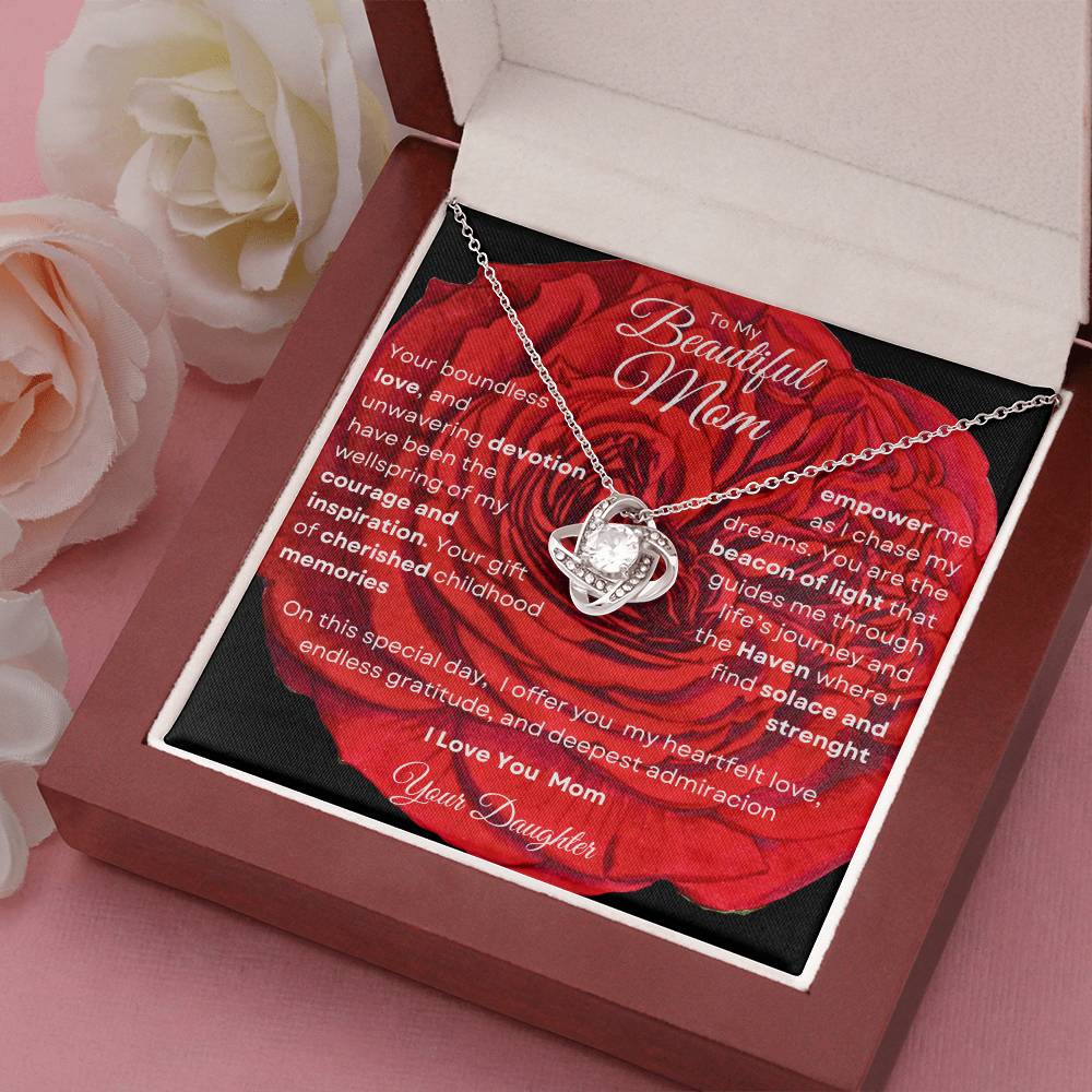 Love Knot Necklace For Mom - Wellspring Of Courage And Inspiration