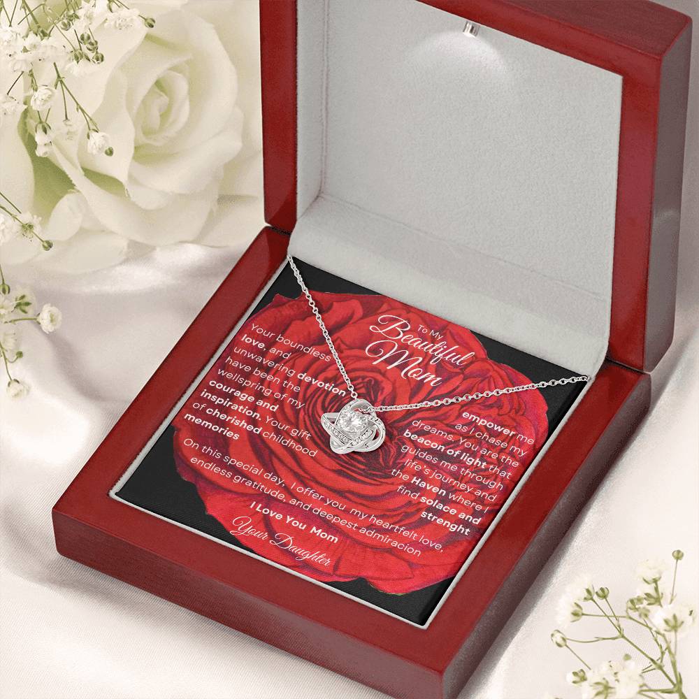 Love Knot Necklace For Mom - Wellspring Of Courage And Inspiration
