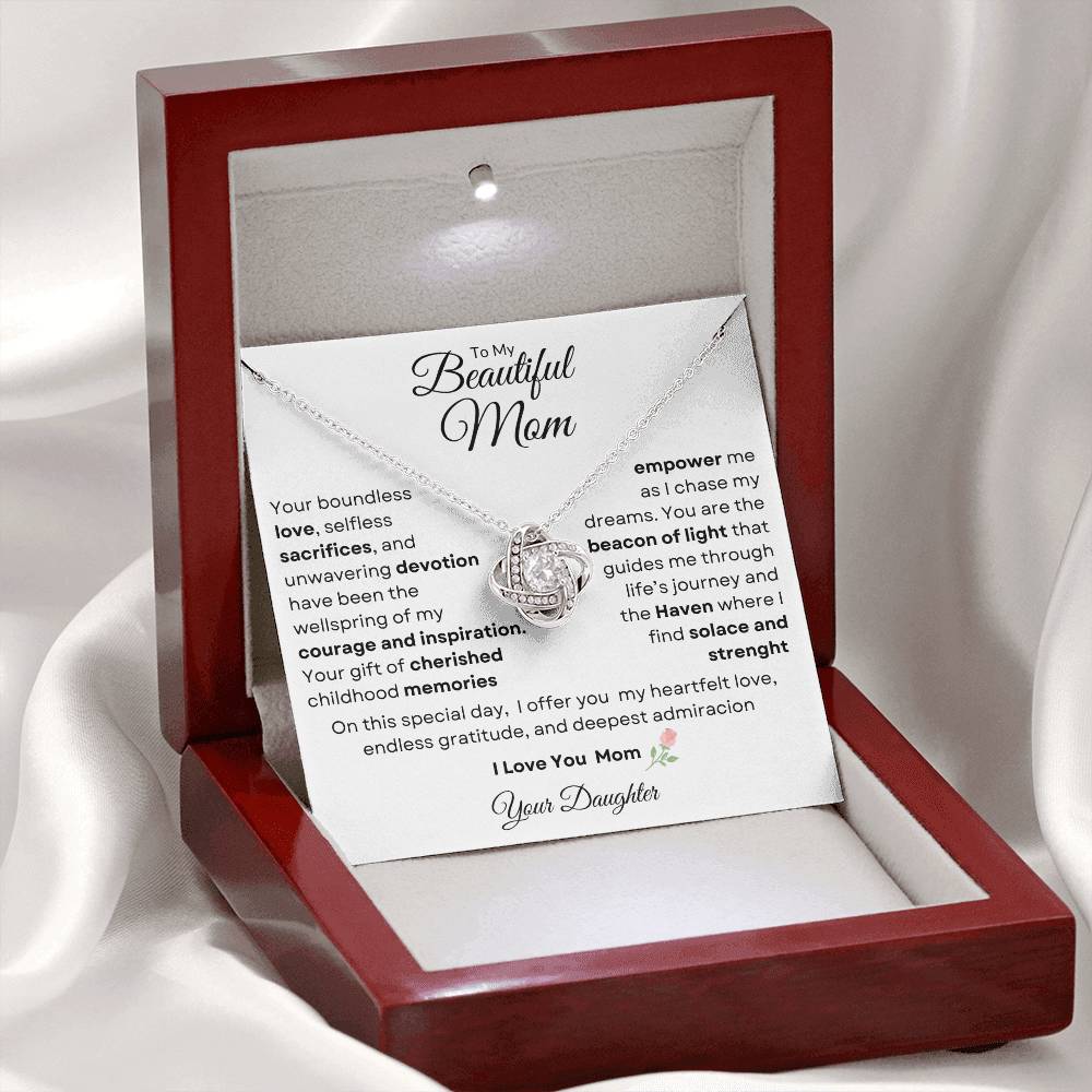 Love knot Necklace for Mom - On This Special Day