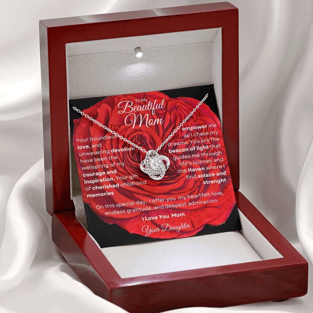 Love Knot Necklace For Mom - Wellspring Of Courage And Inspiration