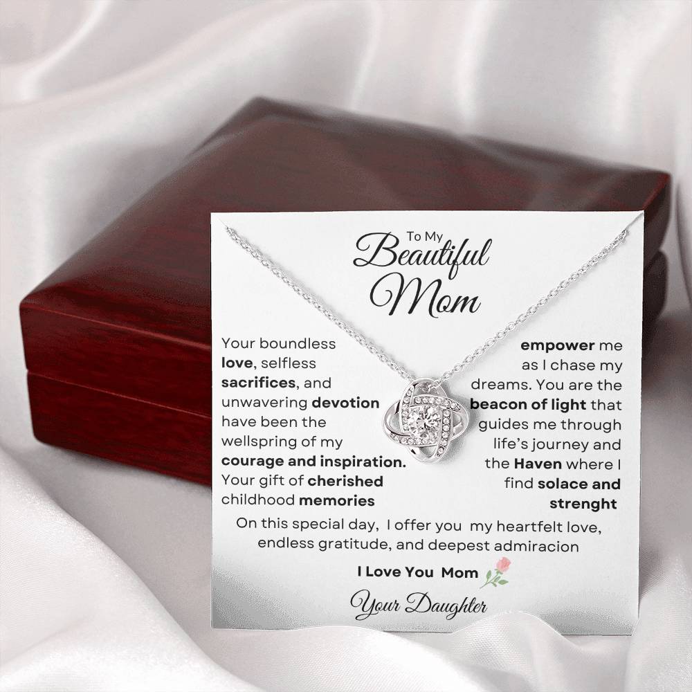 Love knot Necklace for Mom - On This Special Day