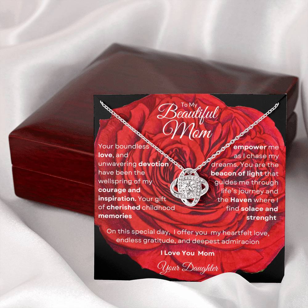 Love Knot Necklace For Mom - Wellspring Of Courage And Inspiration