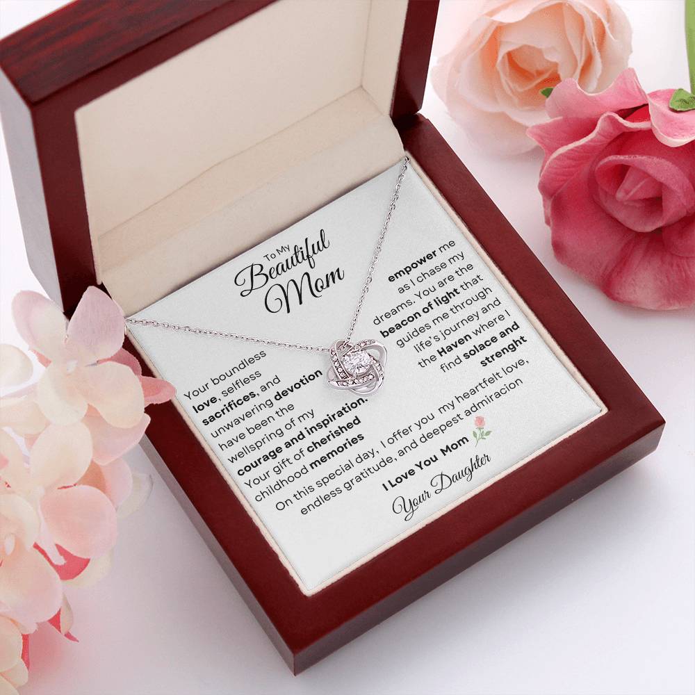 Love knot Necklace for Mom - On This Special Day
