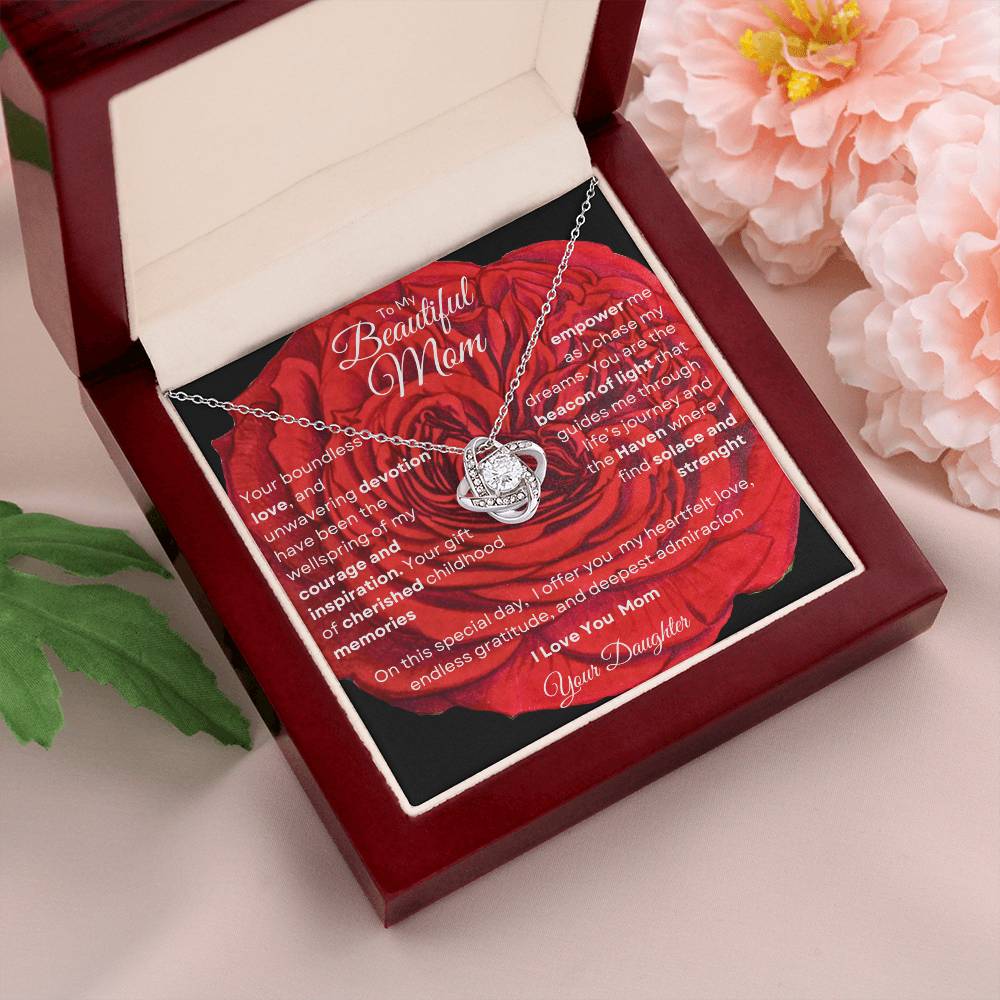 Love Knot Necklace For Mom - Wellspring Of Courage And Inspiration