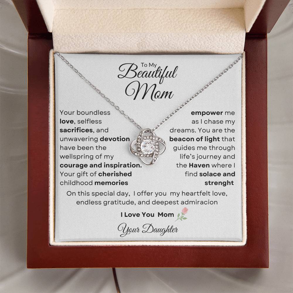 Love knot Necklace for Mom - On This Special Day