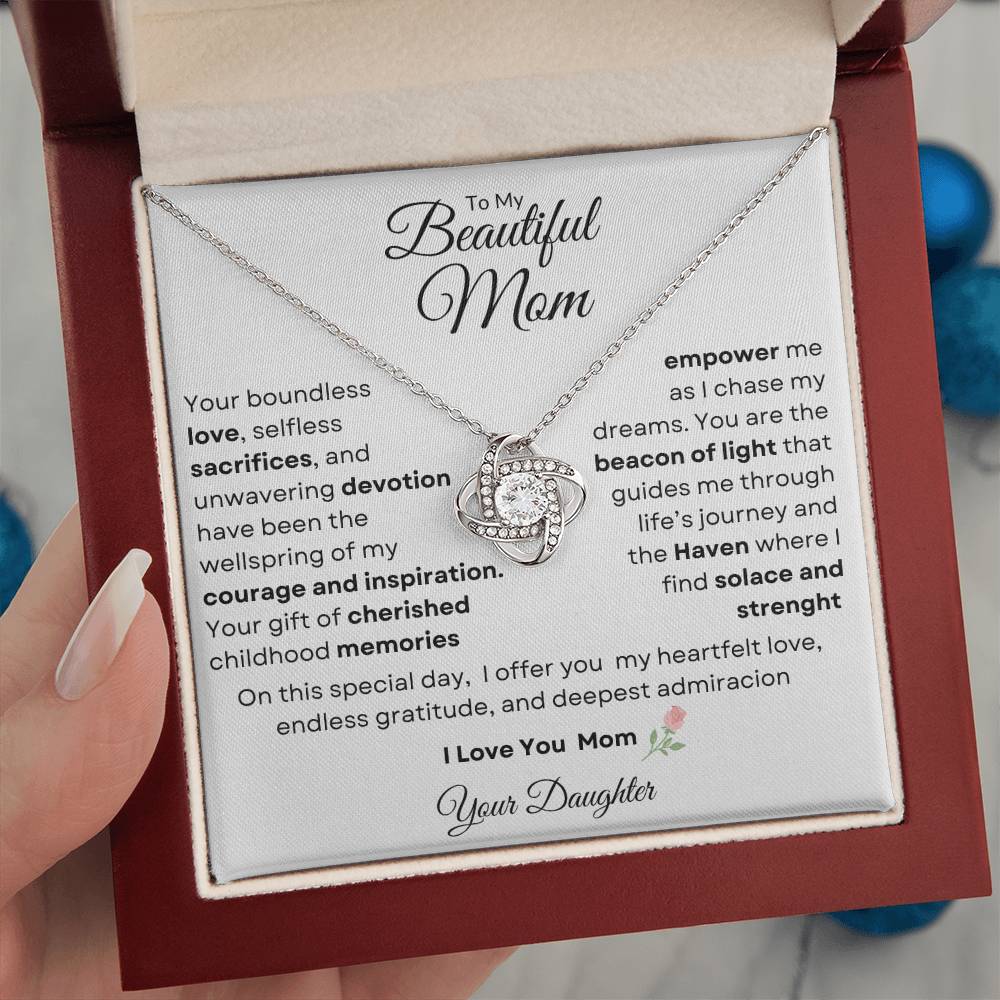 Love knot Necklace for Mom - On This Special Day