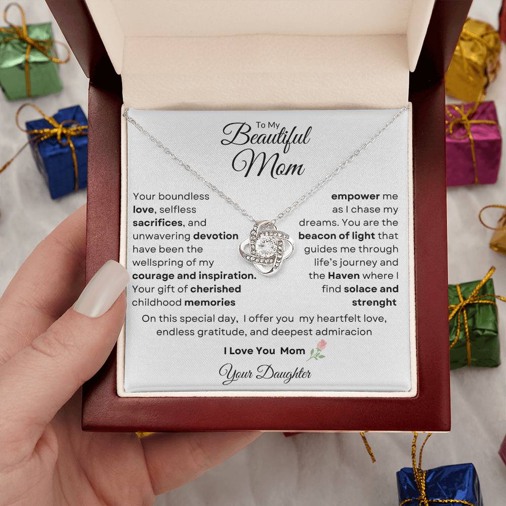 Love knot Necklace for Mom - On This Special Day