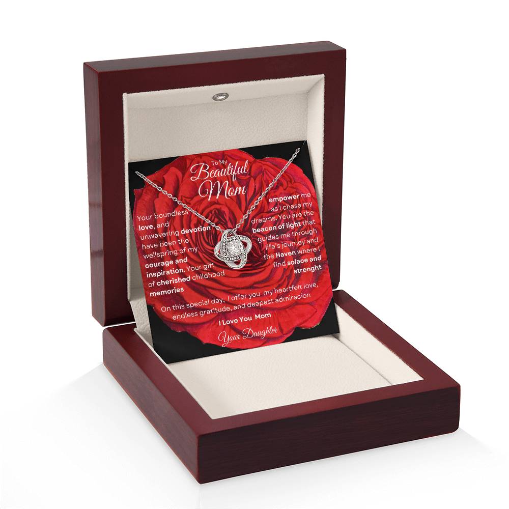 Love Knot Necklace For Mom - Wellspring Of Courage And Inspiration