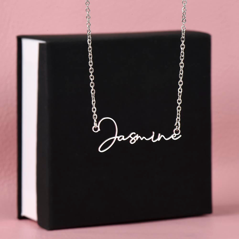 To My Amazing Daughter - Personalized Signature Style Name Necklace 2